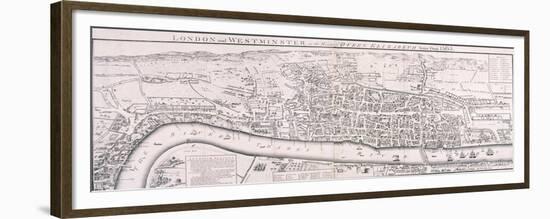 Map of London, 1789 Representing Elizabethan London-null-Framed Premium Giclee Print