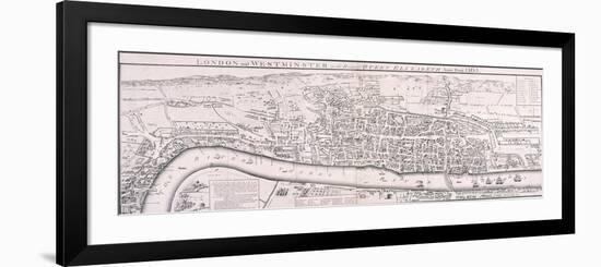 Map of London, 1789 Representing Elizabethan London-null-Framed Premium Giclee Print