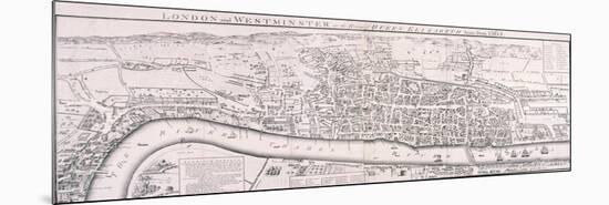 Map of London, 1789 Representing Elizabethan London-null-Mounted Premium Giclee Print