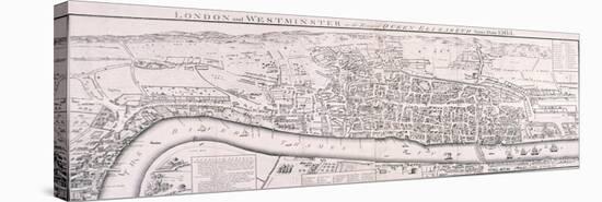 Map of London, 1789 Representing Elizabethan London-null-Stretched Canvas