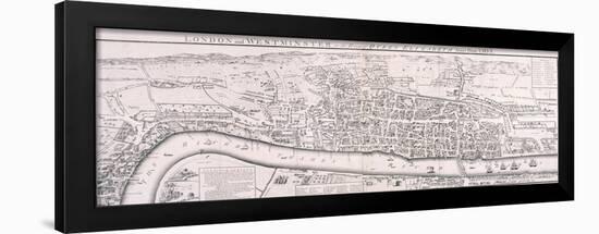 Map of London, 1789 Representing Elizabethan London-null-Framed Giclee Print