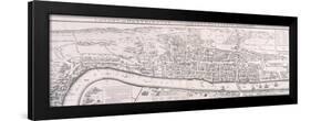 Map of London, 1789 Representing Elizabethan London-null-Framed Giclee Print