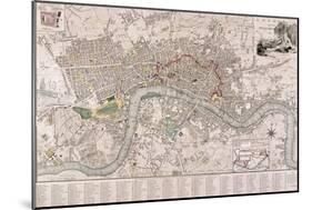 Map of London, 1797-Edward Mogg-Mounted Giclee Print