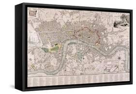 Map of London, 1797-Edward Mogg-Framed Stretched Canvas