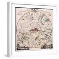 Map of London, 1798-E Bourne-Framed Giclee Print