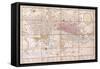 Map of London, 1823-null-Framed Stretched Canvas