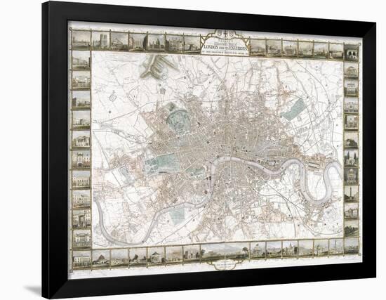 Map of London, 1851-J Rapkin-Framed Giclee Print