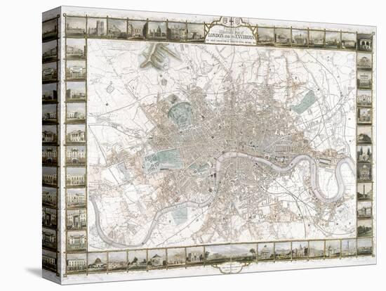 Map of London, 1851-J Rapkin-Stretched Canvas