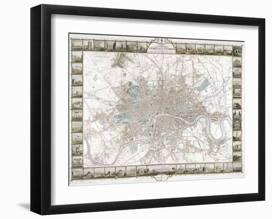 Map of London, 1851-J Rapkin-Framed Giclee Print