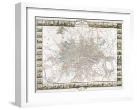 Map of London, 1851-J Rapkin-Framed Giclee Print