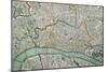 Map of London, 1852-Charles Knight-Mounted Giclee Print
