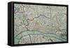 Map of London, 1852-Charles Knight-Framed Stretched Canvas