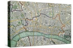 Map of London, 1852-Charles Knight-Stretched Canvas