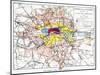 Map Of London, 1881-null-Mounted Giclee Print