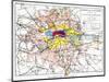 Map Of London, 1881-null-Mounted Giclee Print