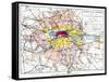 Map Of London, 1881-null-Framed Stretched Canvas