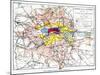 Map Of London, 1881-null-Mounted Giclee Print