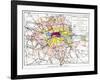 Map Of London, 1881-null-Framed Giclee Print