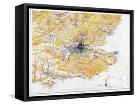 Map of London and South-East England, 1891-John Bartholomew-Framed Stretched Canvas