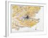 Map of London and South-East England, 1891-John Bartholomew-Framed Giclee Print