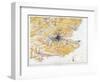 Map of London and South-East England, 1891-John Bartholomew-Framed Giclee Print