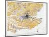 Map of London and South-East England, 1891-John Bartholomew-Mounted Giclee Print