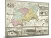 Map of London and Surrounding Counties, 1710-null-Mounted Giclee Print