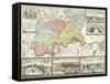 Map of London and Surrounding Counties, 1710-null-Framed Stretched Canvas