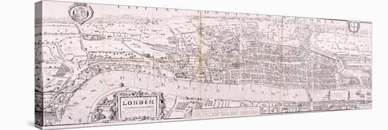 Map of London, C1560-null-Stretched Canvas