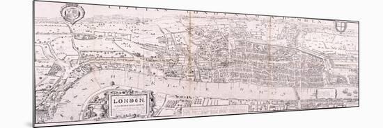 Map of London, C1560-null-Mounted Premium Giclee Print