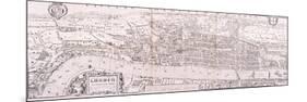Map of London, C1560-null-Mounted Premium Giclee Print