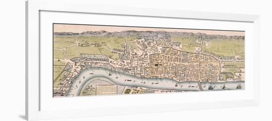 Map of London, C1563-William Darton-Framed Giclee Print