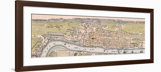 Map of London, C1563-William Darton-Framed Giclee Print