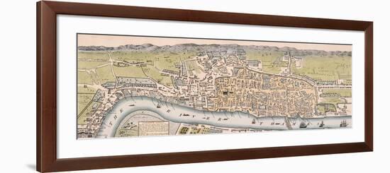 Map of London, C1563-William Darton-Framed Giclee Print