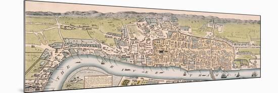 Map of London, C1563-William Darton-Mounted Giclee Print