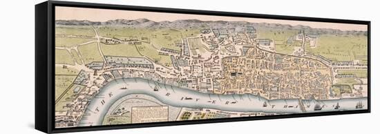 Map of London, C1563-William Darton-Framed Stretched Canvas