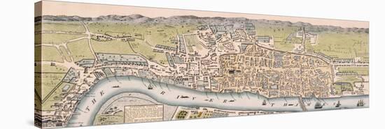 Map of London, C1563-William Darton-Stretched Canvas