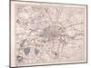 Map of London, C1860-Benjamin Rees Davies-Mounted Giclee Print
