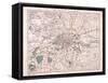 Map of London, C1860-Benjamin Rees Davies-Framed Stretched Canvas