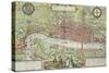 Map of London, from Civitates Orbis Terrarum by Georg Braun-Joris Hoefnagel-Stretched Canvas