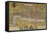 Map of London from Civitates Orbis Terrarum-null-Framed Stretched Canvas