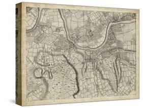 Map of London Grid X-null-Stretched Canvas