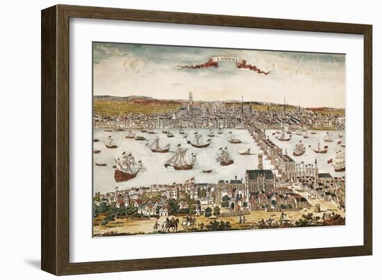 Map of London in 18th C-null-Framed Art Print