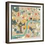 Map of London's Sights-Lavandaart-Framed Art Print