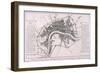 Map of London Showing English Civil War Fortifications, C1642-George Vertue-Framed Giclee Print