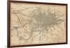 Map of London Showing the Birmingham, Bristol, Thames Junction Railway, 1839-null-Framed Giclee Print