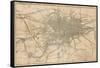 Map of London Showing the Birmingham, Bristol, Thames Junction Railway, 1839-null-Framed Stretched Canvas