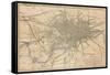 Map of London Showing the Birmingham, Bristol, Thames Junction Railway, 1839-null-Framed Stretched Canvas