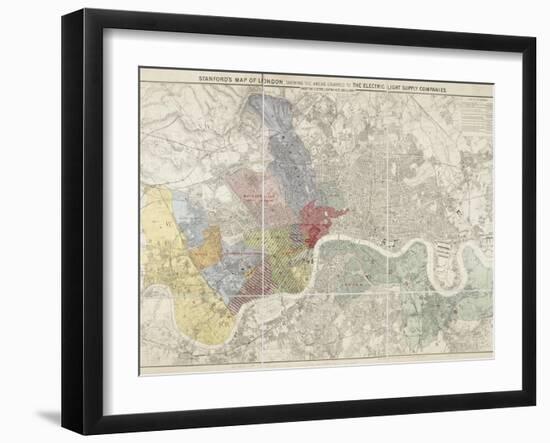 Map Of London-Edward Stanford-Framed Giclee Print