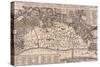 Map of London-Wenceslaus Hollar-Stretched Canvas